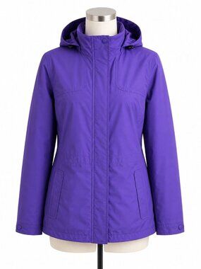 L.L.Bean H2OFF Women's Waterproof PrimaLoft Rain Jacket XL Petite Purple